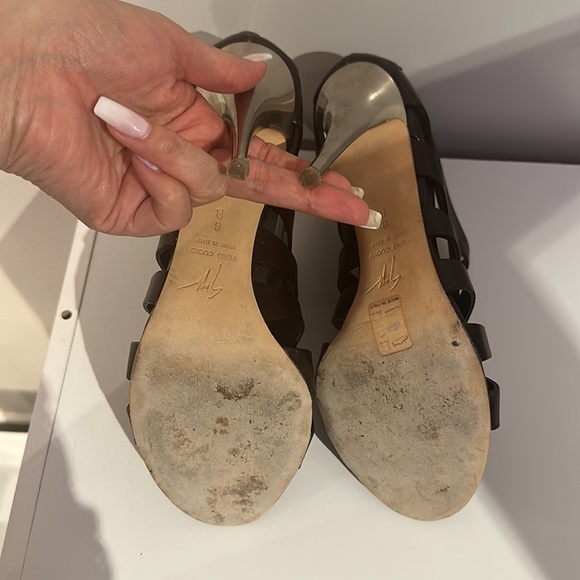 Giuseppe Zanotti dark brown leather cage booties Sz 38 - Picture 8 of 8